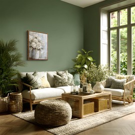 QWETTY666 Framed White Hydrangea Bathroom Wall Art Farmhouse Vintage Floral Canvas Paintings Prints Flowers Botanical Picture for Living Room Wall Decoration 16x24in Ready to Hang