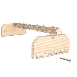 YCaeiou Natural Textured Wood Baby Chicken Roosting Perch - Poultry Perch Toy for Chick/Bird, Easy Install Chick Roost for Brooder Box/Coop Accessories