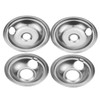 Drip Pan Electric Stove Burner Covers for Whirlpool W10278125, 4
