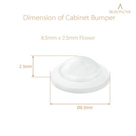 BEADNOVA Drawer Bumpers 100Pcs Cabinet Door Pads Clear Kitchen Picture Frame Bumpers Stops Self Adhesive Cabinet Pads for Doors Drawer (Jelly Button, 8x2mm)