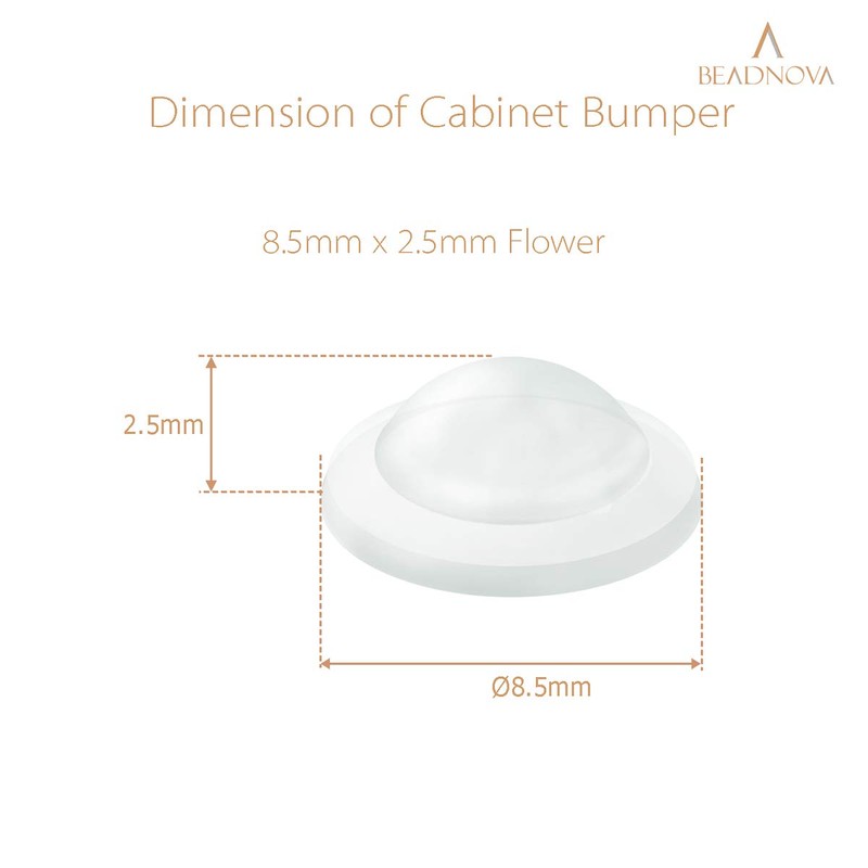 BEADNOVA Drawer Bumpers 100Pcs Cabinet Door Pads Clear Kitchen Picture