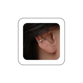 Aneneiceera Vintage Crystal Ear Cuff Earrings Silver Rhinestone Cuff Clip Earrings Cz Cartilage Cuff Wrap Earrings Minimalist No Piercing Earrings Jewelry for Women