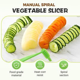 Vegetable Cutter - Multifunctional Tornado Peeler,Set of 3 Reusable Vegetable Cutter, Portable Kitchen Gadgets for Home, Restaurants, Travel