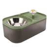 Cat Water Fountain Food Bowl High Capacity Quiet 2 In