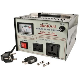 Simran 500 Watt 110v to 220v Step Up Down Voltage Converter Transformer with Built-in Power Regulator, AR-500