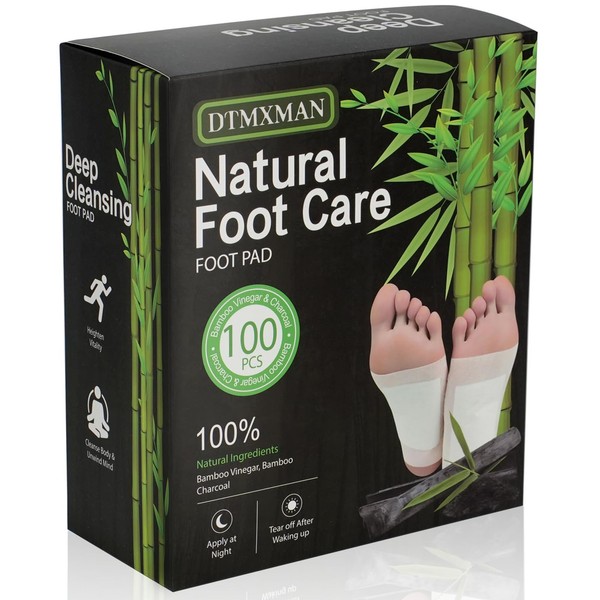 100 Packs Bamboo Foot Pads, Natural Cleansing, Promoting Sleeping, Suitable