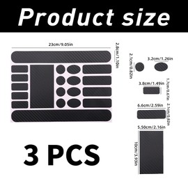 Pack of 3 Protective Film Bicycle Frame, Frame Protection Film Bicycle, Paint Protection Film Bicycle, Bicycle Sticker Frame, Cube Sticker, Chain Stays Carbon Film for Bicycles, Mountain Bikes