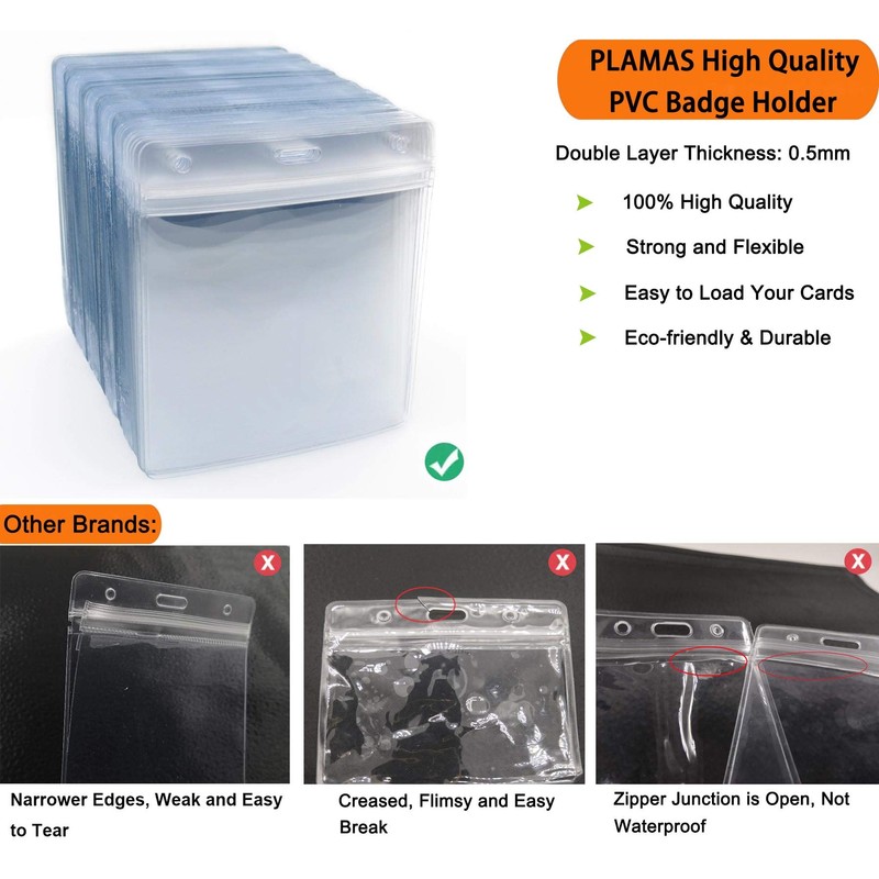 PLAMAS 10 PCS Waterproof CDC Vaccine Card Holder (Fits 4x4