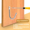 Auvotuis 24Pcs Single Iron Hooks, Decorative J Shaped Wall Mounted