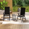 Costway Patio Outdoor Dining Chair High Back Armchair w/7 Position