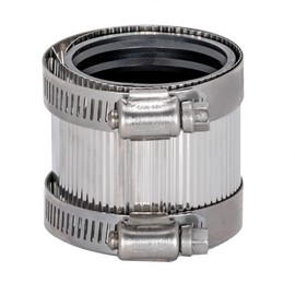 Eastman 1-1/2 Inch No-Hub Coupling with Stainless Steel Clamps, 43401