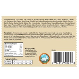 Lotus Cat Grain-Free Rabbit Pate (2.75 oz. (24 cans in case))
