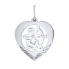 SILVEGO Women's Pendant 925 Sterling Silver Zodiac Sign Sagittarius Heart