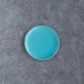 Rikizo R-886465 Plate, Blue, Turkey, Diameter 5.5 x 0.5 inches (14 x 1.2 cm), Made in Japan