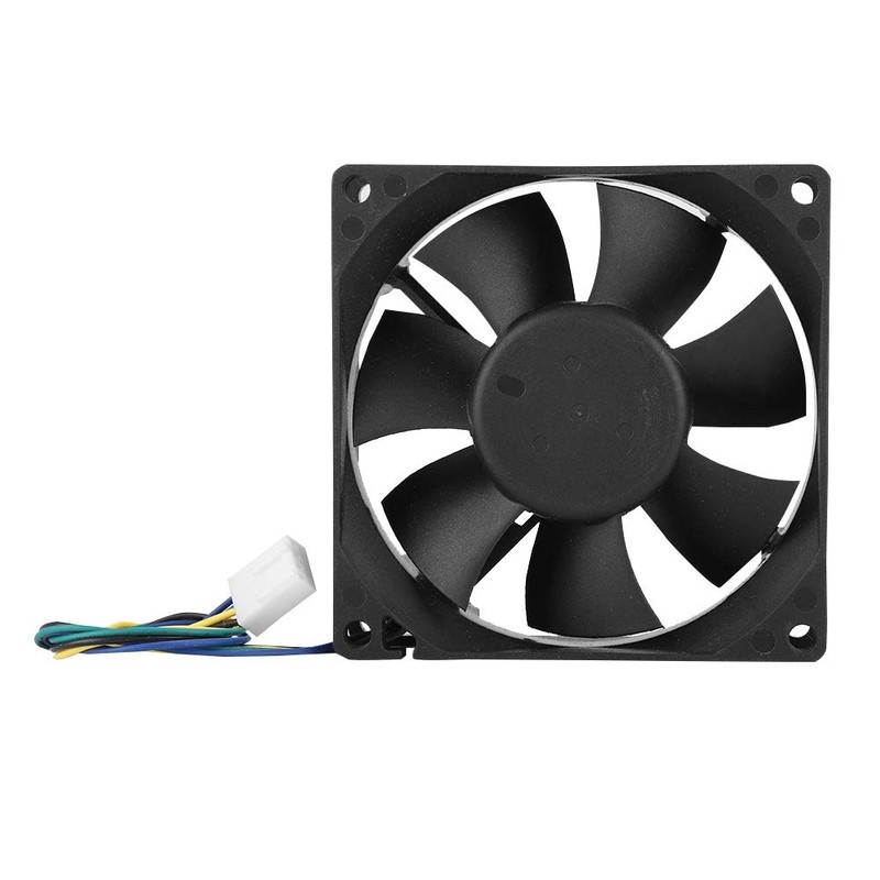 80mm PWM Case Fan, DC12V 0.41A 4 Pin 4000RPM Temperature