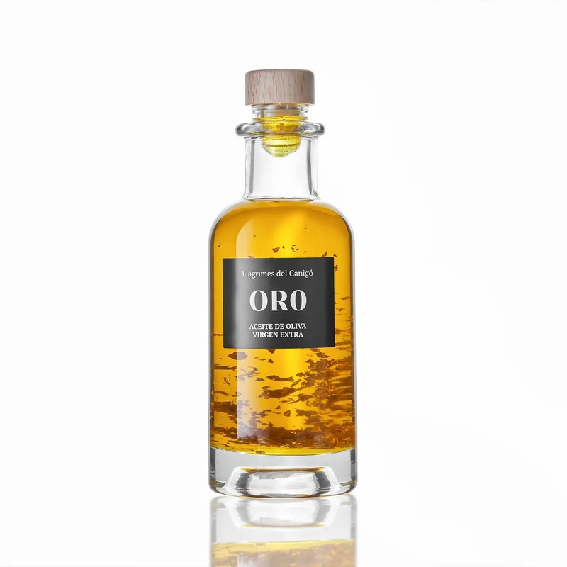 Llagrimes del Canigo. Extra Virgin Olive Oil with Edible Gold.