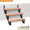 Toriexon Steel Stair Riser-2 Pack, 3 Step Stringers for Deck,