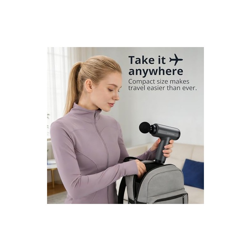 BarberBoss Mini Massage Gun with Pressure Sensor, 5 Intensity Levels