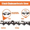 GSSHBR 6 Inch Mini Chainsaw Chain Replacement Accessories,4 Pieces Chain