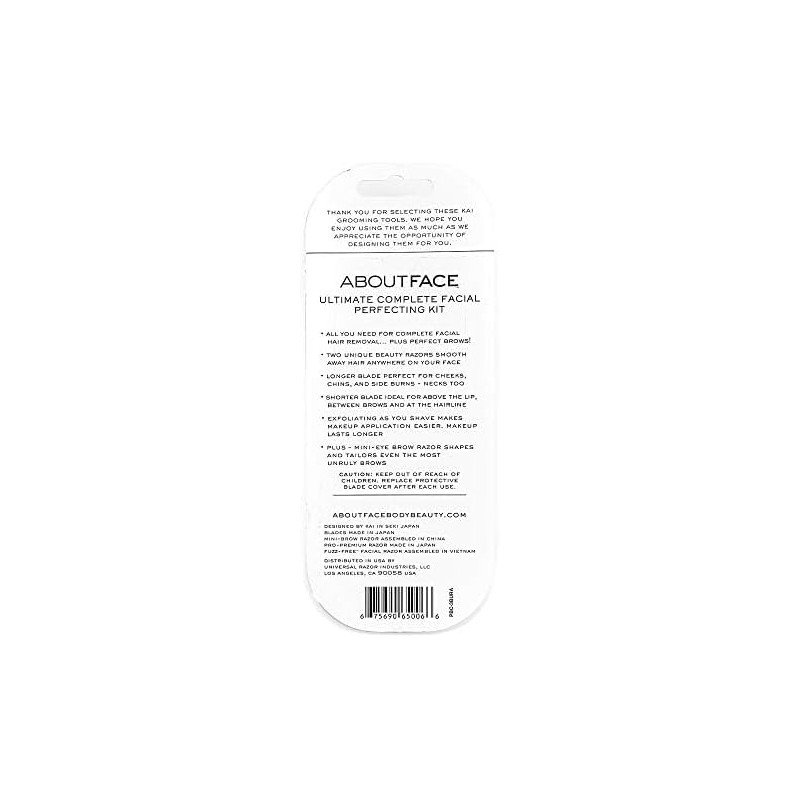 About Face Kit completo de perfeccionamiento facial para afeitado y