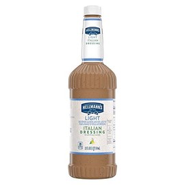 Hellmann's Light Italian Salad Dressing Salad Bar Bottles Gluten Free, No Artificial Flavors or High Fructose Corn Syrup, Colors from Natural Sources, 32 oz (Pack of 6)