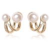 MOUP2023 Pearl Earrings, Women's, Popular, 925 Silver, Hypoallergenic, Simple, Design