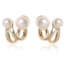 MOUP2023 Pearl Earrings, Women's, Popular, 925 Silver, Hypoallergenic, Simple, Design Earrings, Pearl