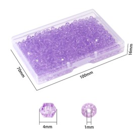 Tiparts 1000pcs Crystal Glass Beads 4mm Bulk Faceted Bicone Spacer Beads for DIY Jewelry Making