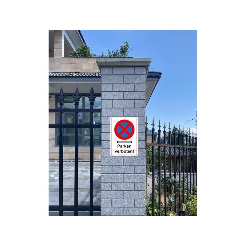 2 x Parking Prohibited Aluminium Reflective, 25 x 35 cm