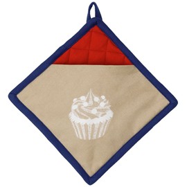 kela Oven Cloth Frida Cupcake 20x20cm of Cotton, Blue/Beige, 2 x 20 x 2 cm
