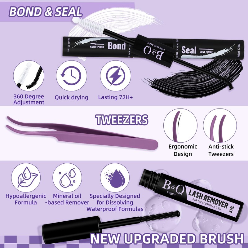 B&Q Wispy Lash Clusters Kit with Spikes Anime Manga Lashes