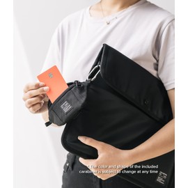 Ringke Mini Pouch [Sling Bag] with Carabiner, Nylon Carrying Pouch Small Bag for AirPods, Galaxy Buds, Earphones, Cards, ID - Black