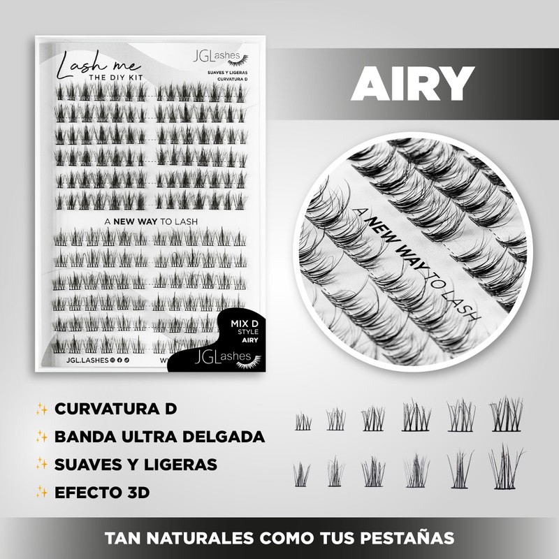 JGLashes - Extensiones de pestañas en racimo DIY Cluster lash