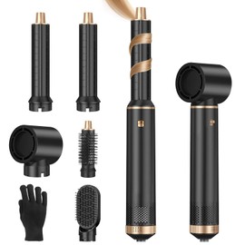 Cepillo Soplador de Pelo 5 en 1|Kit Secador de Pelo con Peine de Aire Caliente|Rizador de Pelo Desmontable Cepillo Alisador Pelo|Multifunción|3 Temperatura Ajustable para Rizar Voluminizar y Alisar