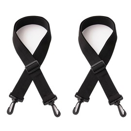 Biglumin Shoulder Straps - Shoulder Bag Straps, Bag Strap, Set of 2, Adjustable from 75-135 cm, Buckle Strap, Can be Used as Backpack, Shoulder Bag, Sports Bag, Backpack Accessories (Black), black