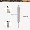 sourcing map 5pcs T45 Torx Head Screwdriver Bit 1/4" Hex