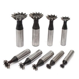 Cylindrical Shank Double-Edged Dovetail Slot Mill, End Mill, Angle Mill HSS — 10 mm x 60°