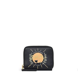 Radley London Here Comes The Sun Small Zip Around Purse for Women, Made from Black Smooth Leather, Zip-Around Fastened Purse with Interior Card Slots & Zipped Coin Pocket