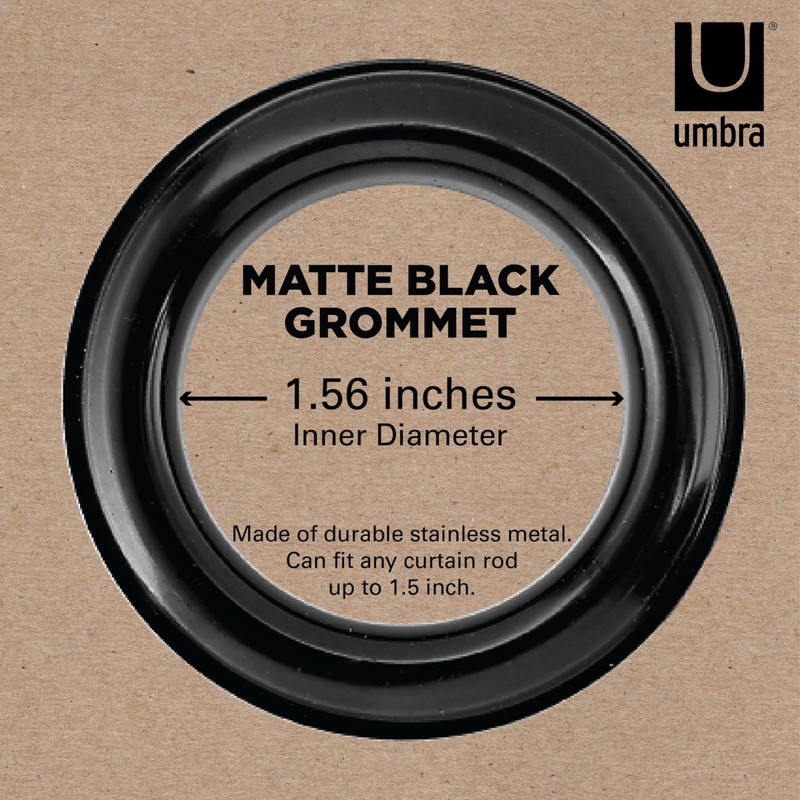 Umbra Ottoman Textured Solid 100% Blackout Grommet 95 in Long