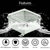 LeMotech Electrical Box, IP67 Waterproof Hinged Clear Cover Stainless Steel