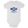 Inter Unisex - Bimbi 0-24 Body Neonato Grafica Scudetto, Body
