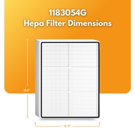 Filter-Monster Compatible with Whirlpool 1183054K filter Filter compatible with Whirlpool models AP51030K, AP51030KB, AP45030K, APR45130L, WP500 series and WP1000 series Air Purifiers