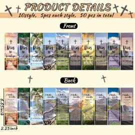 50 Set Spanish Christian Gifts Bulk for Women Bible Verse Ballpoint Pens Religious Bookmark God Bless You Regalos Cristianos Para Mujer En Español for Church Back to School Supplies Book Lover