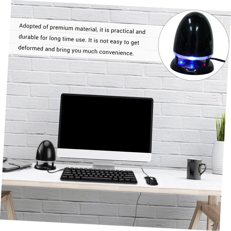 CAXUSD Portable Mini Speaker Led Light USB Powered Desktop for