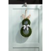 Mud Pie Boxwood Bunny Door Decor, Green
