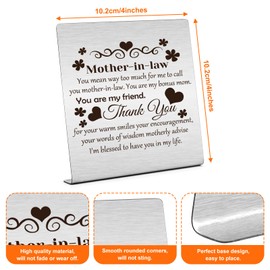 Mother in Law Gifts for Women Mother In Law for Home Decorative Bonus Mom Gift Home Office Desk Sign Keepsake Best Mom Ever Gifts Keepsakes Presents for Mother in Law Mother's Day Gifts