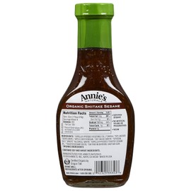 ANNIES NATURALS SHIITAKE SESM VNGRTT SALAD DRESSING GLASS BOTTLE 8 OZ - 0092325333531