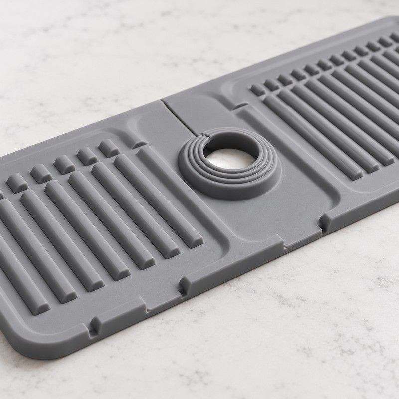 Silicone Faucet Splash Guard for Kitchen & Bathroom Sinks –