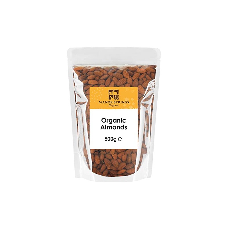 Organic Whole Almonds 500g by Manor Springs by Manor Springs