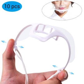 Kangmeile Transparent Protective Visor, 10 Pcs Clear Anti-Fog Half Visor, Anti-Splash and Saliva Protection Films, Universal for Four Seasons, Anti-fog, Anti-drip, Anti-bacterial